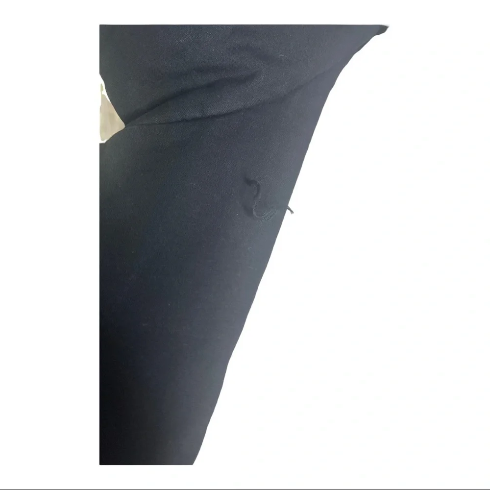 Armani Exchange Black Cotton Lined High Collar Trench Pockets Jacket Wrap Belt S - Picture 10 of 10